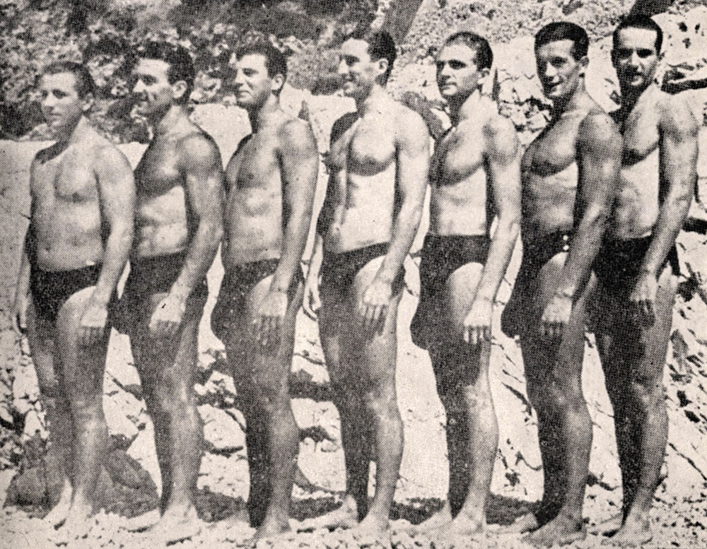 Igrači Juga u reprezentaciji 1937. (Povijest vaterpola u Hrvatskoj)