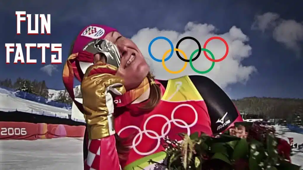 Janica Kostelić s olimpijskom medaljom (Zanimljivosti o Olimpijskim igrama)