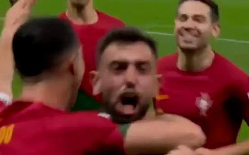 Bruno Fernandes i Cristiano Ronaldo slave gol
