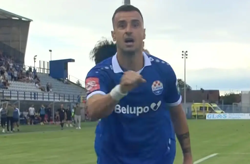 Rudeš - Slaven Belupo: Ilija Nestorovski slavi gol protiv Gorice