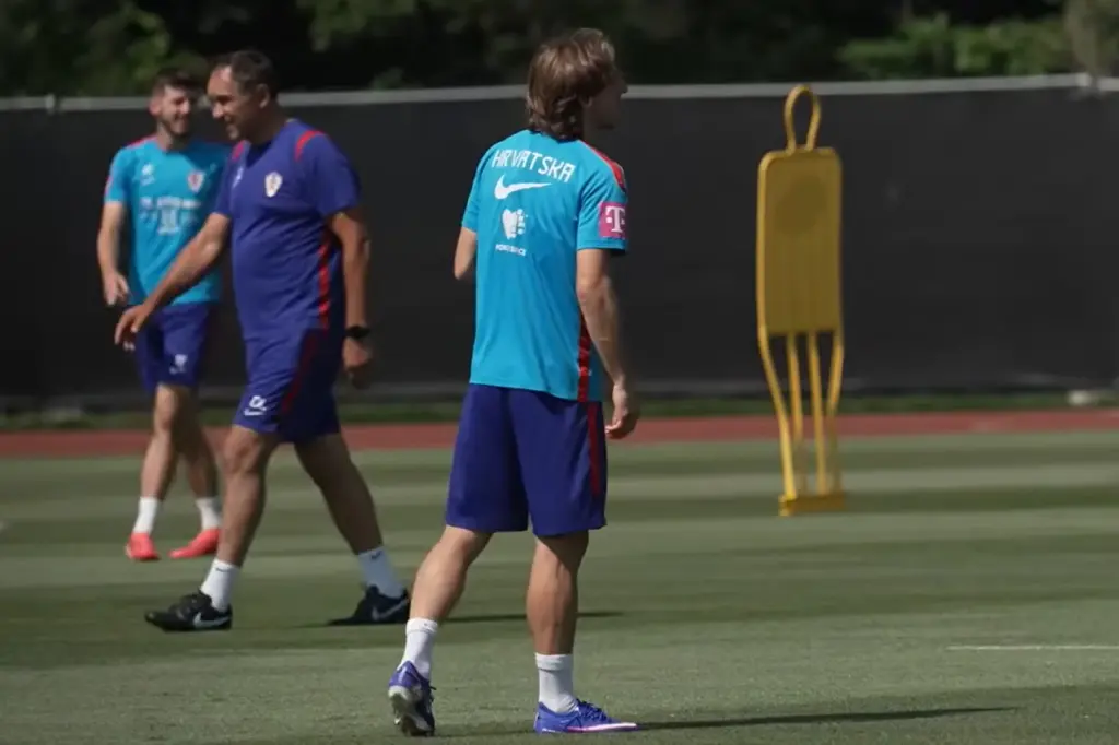 Češka - Hrvatska: Luka Modrić na treningu