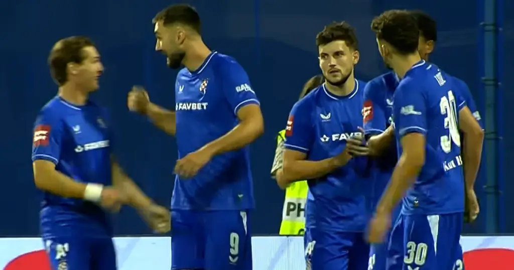 Rudeš – Dinamo: nogometaši Dinama slave gol protiv Rudeša