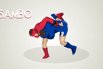 Ilustirani prikaz sporta koji se zove sambo