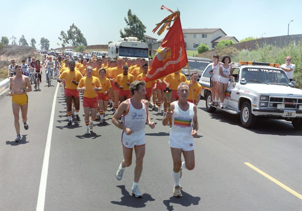 Olimpijski plamen na putu do Los Angelesa 1984.