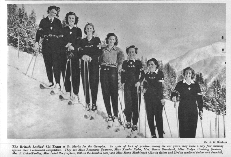 Britanski ženski skijaški tim na ZOI 1948. u St. Moritzu (Zimske Olimpijske igre 1948)